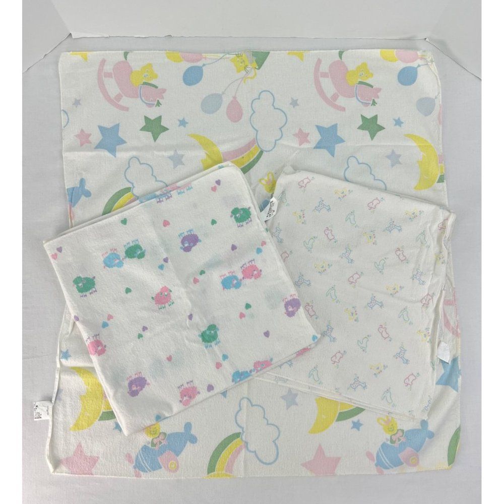 Vintage Sleepytime Esmond Baby Blanket Sheet Lot